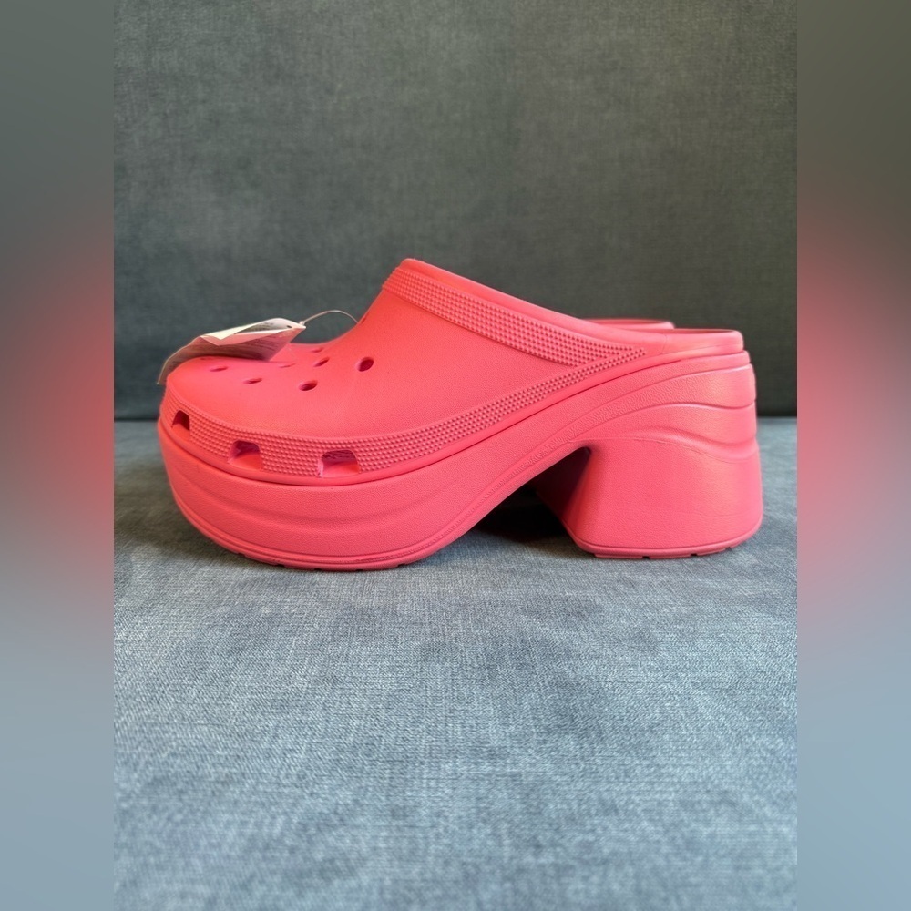 Crocs Siren Clogs Men’s SZ 12 Woman’s SZ 14 Pink High Heel Platform Comfort Shoe - Picture 4 of 9